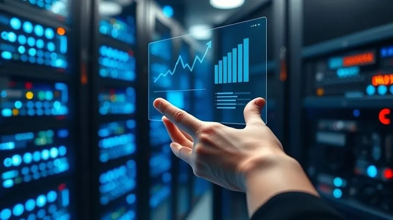 A photorealistic image of a complex server rack with glowing blue lights, surrounded by a subtle digital network overlay. In the foreground, a hand interacts with a holographic interface displaying automation scripts and growth charts. Cinematic lighting, sharp focus on the hand and interface, depth of field blurring the server racks, 8K hyper-detailed, professional photography, shot on a high-end DSLR. A photorealistic image of a complex server rack with glowing blue lights, surrounded by a subtle digital network overlay. In the foreground, a hand interacts with a holographic interface displaying automation scripts and growth charts. Cinematic lighting, sharp focus on the hand and interface, depth of field blurring the server racks, 8K hyper-detailed, professional photography, shot on a high-end DSLR.