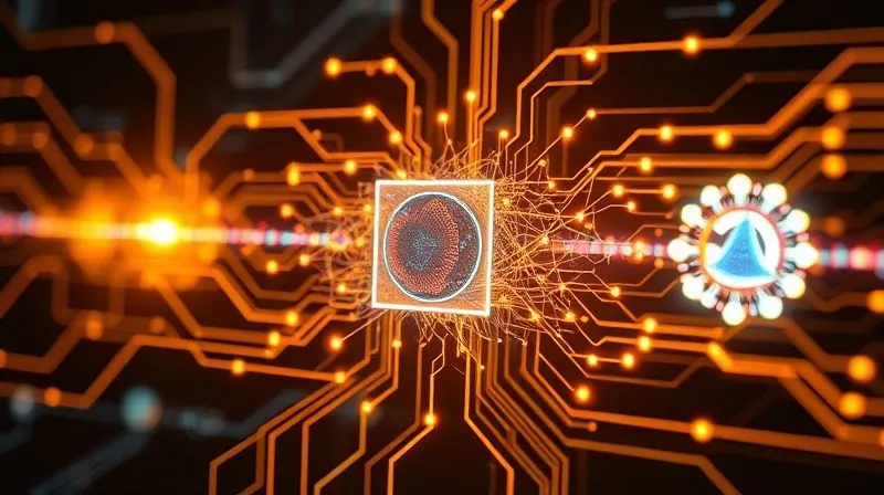 A photorealistic conceptual image showing multiple data streams converging into a central processing unit. One stream is from a visual camera (daylight), another from a thermal camera (heat signature), and a third from a LiDAR sensor (point cloud). The streams are depicted as glowing lines merging into a complex, glowing neural network diagram. Cinematic lighting, sharp focus, 8K hyper-detailed, professional photography. A photorealistic conceptual image showing multiple data streams converging into a central processing unit. One stream is from a visual camera (daylight), another from a thermal camera (heat signature), and a third from a LiDAR sensor (point cloud). The streams are depicted as glowing lines merging into a complex, glowing neural network diagram. Cinematic lighting, sharp focus, 8K hyper-detailed, professional photography.